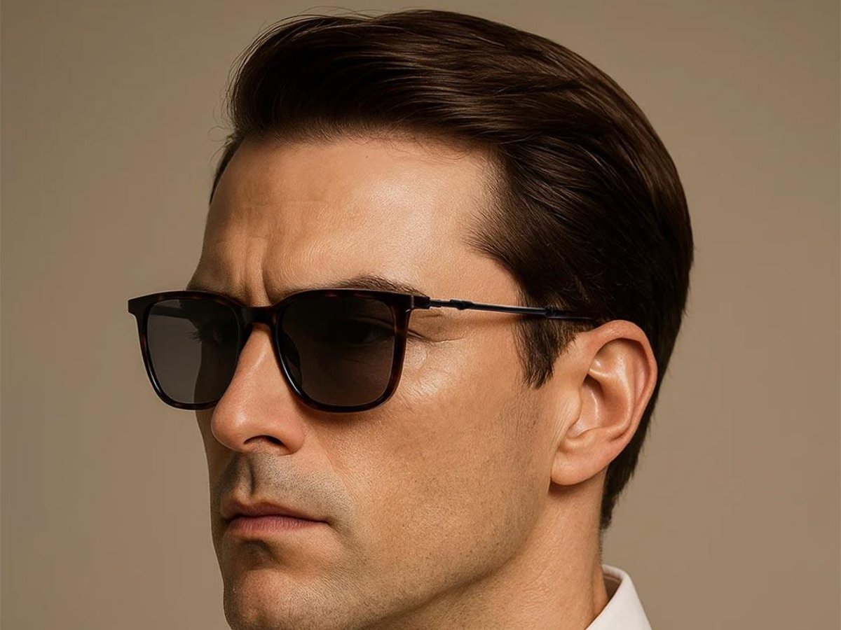Sunglasses Polarized Wayfarer D4 \u2014 Foto pemakaian