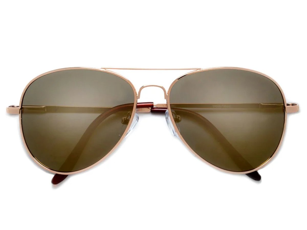 Sunglasses Aviator Gold E5 \u2014 Foto pemakaian
