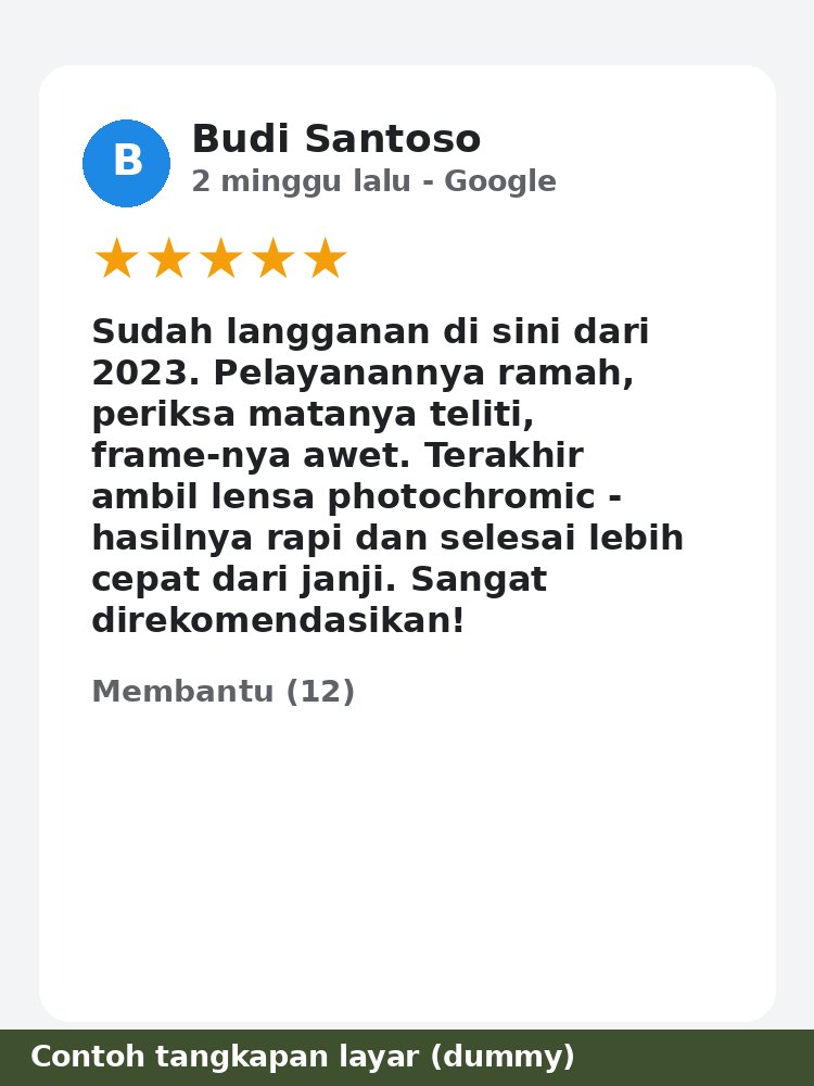 Tangkapan layar ulasan Budi Santoso