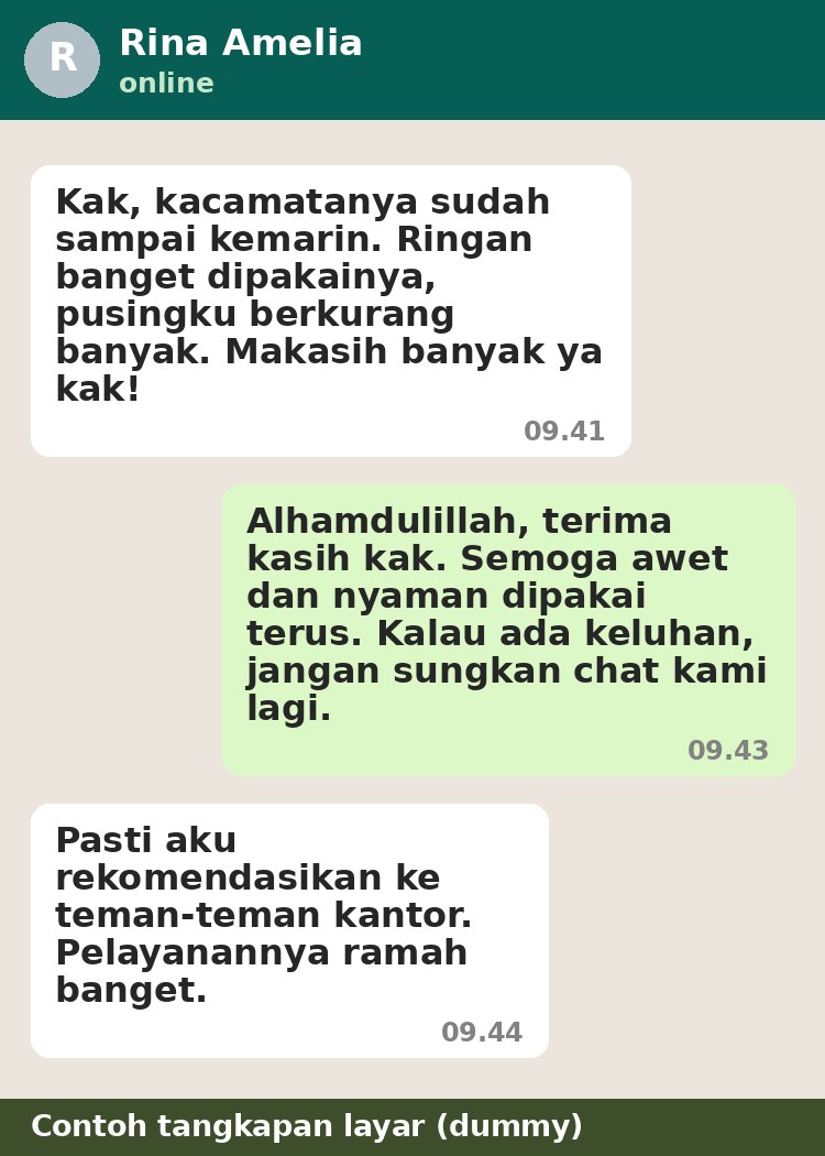 Tangkapan layar ulasan Rina Amelia